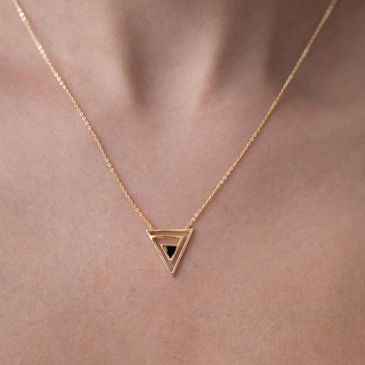 Geometric Triangle Necklace