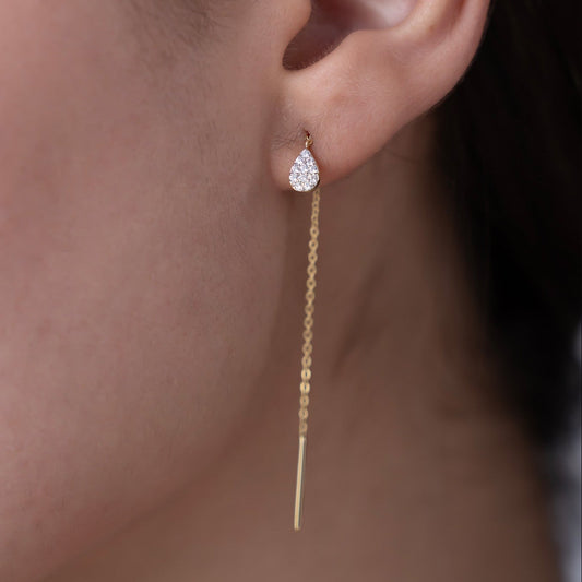Teardrop Threader Earrings