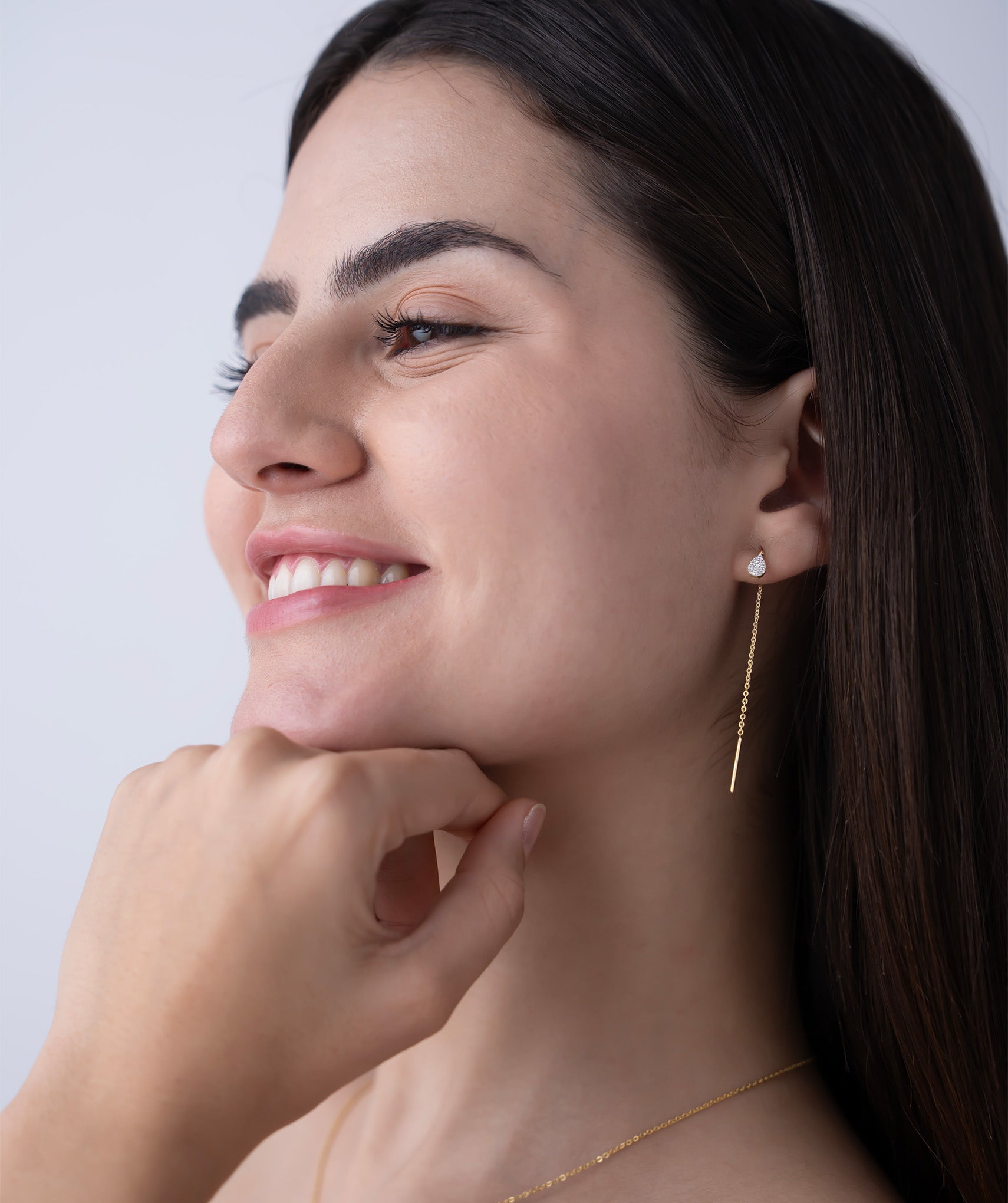 Teardrop Threader Earrings