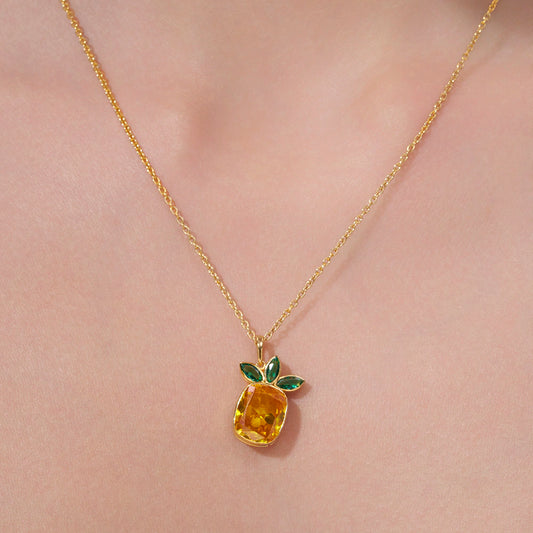 Solitaire Pineapple Necklace