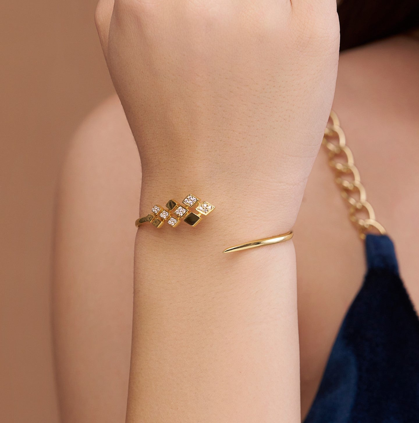 Diamond Set Bangle Bracelet