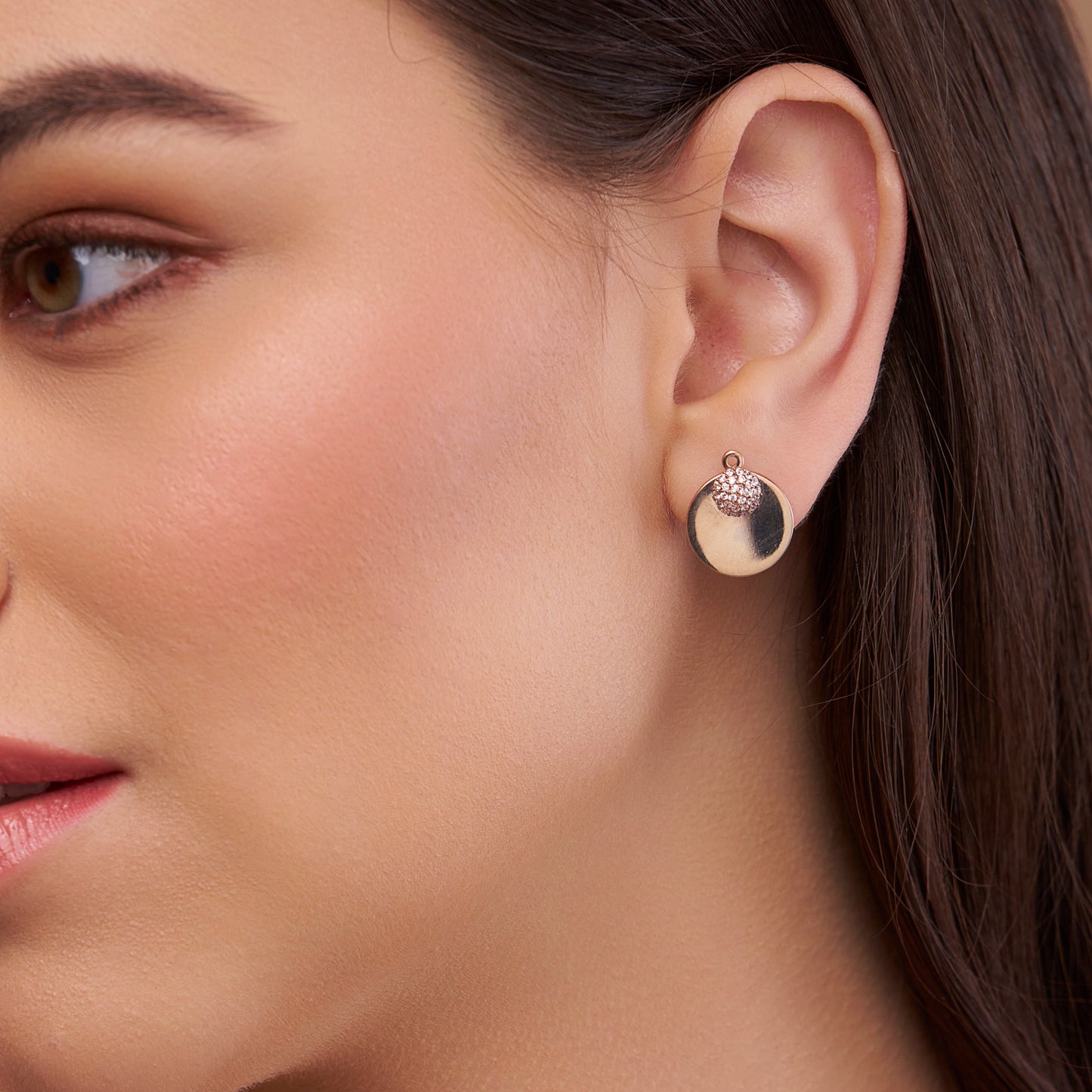 Dome and Disc Jacket Earring