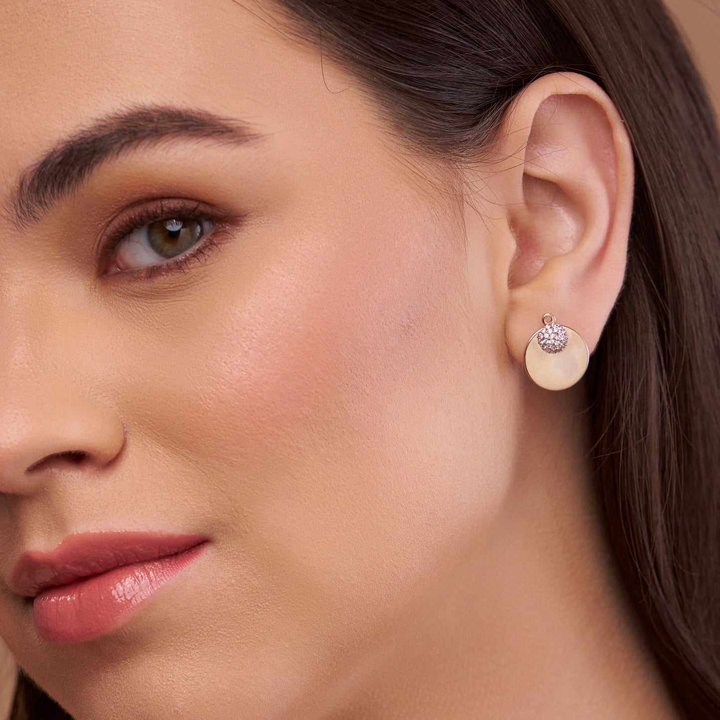 Dome and Disc Jacket Earring