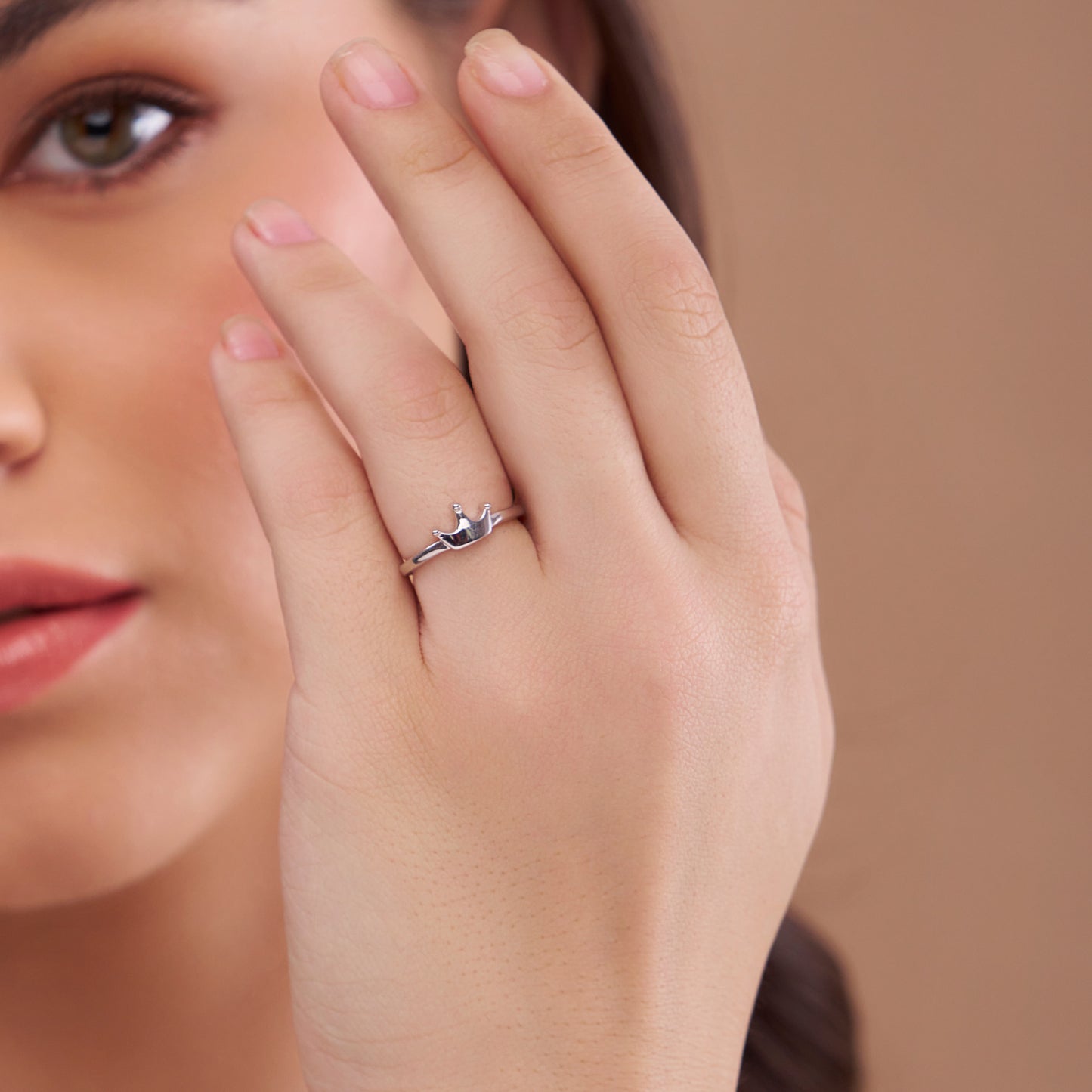 Intricate Silver Crown Ring