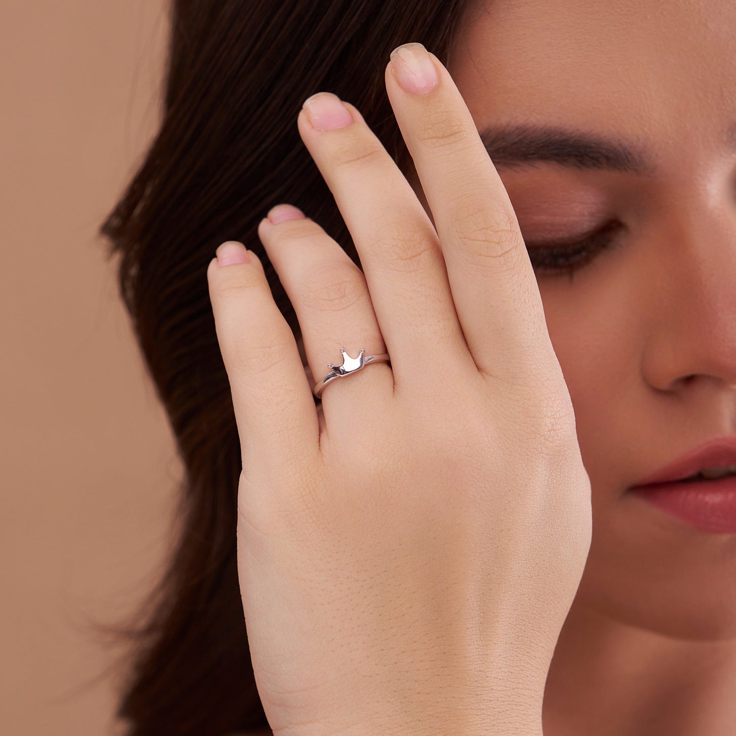 Intricate Silver Crown Ring