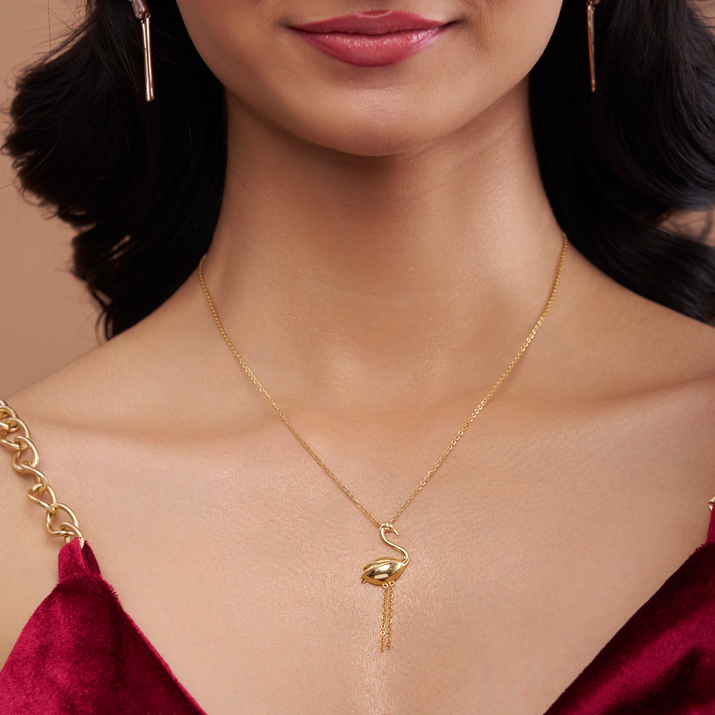 Stunning Flamingo Bird Pendant - KYMEE