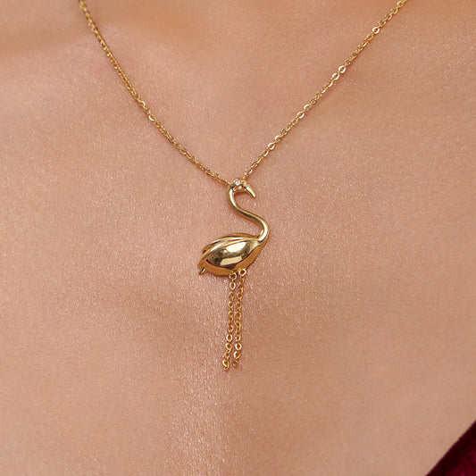 Stunning Flamingo Bird Pendant - KYMEE