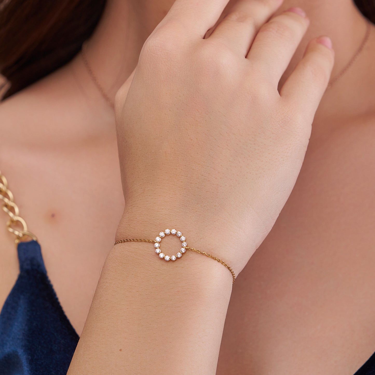 Circle Design Diamond Bracelet