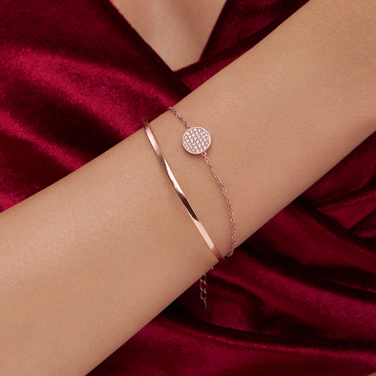 Charm Link Modern Bangle Bracelet - KYMEE