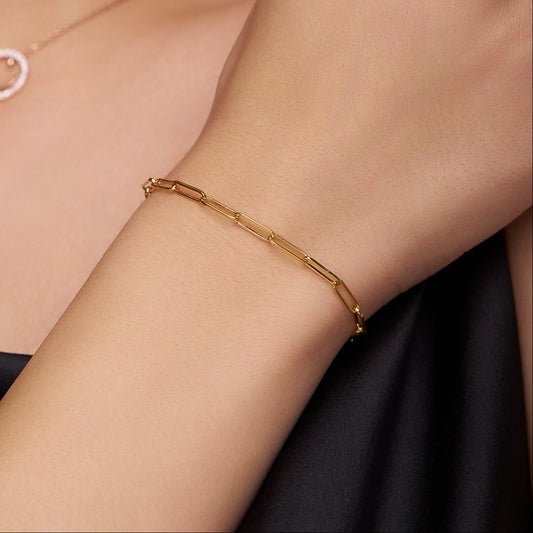 Minimalist Paper Clip Bracelet - KYMEE