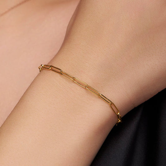 Minimalist Paper Clip Bracelet - KYMEE
