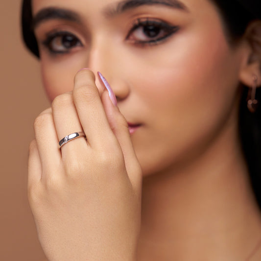 Sparkling Triple Diamond Wedding Band - KYMEE