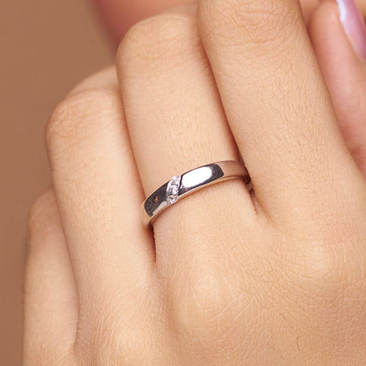 Sparkling Triple Diamond Wedding Band - KYMEE