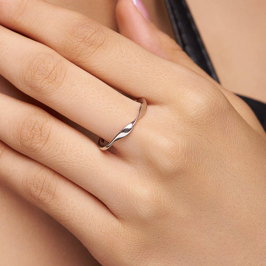 Twist Sterling Silver Stack Ring - KYMEE