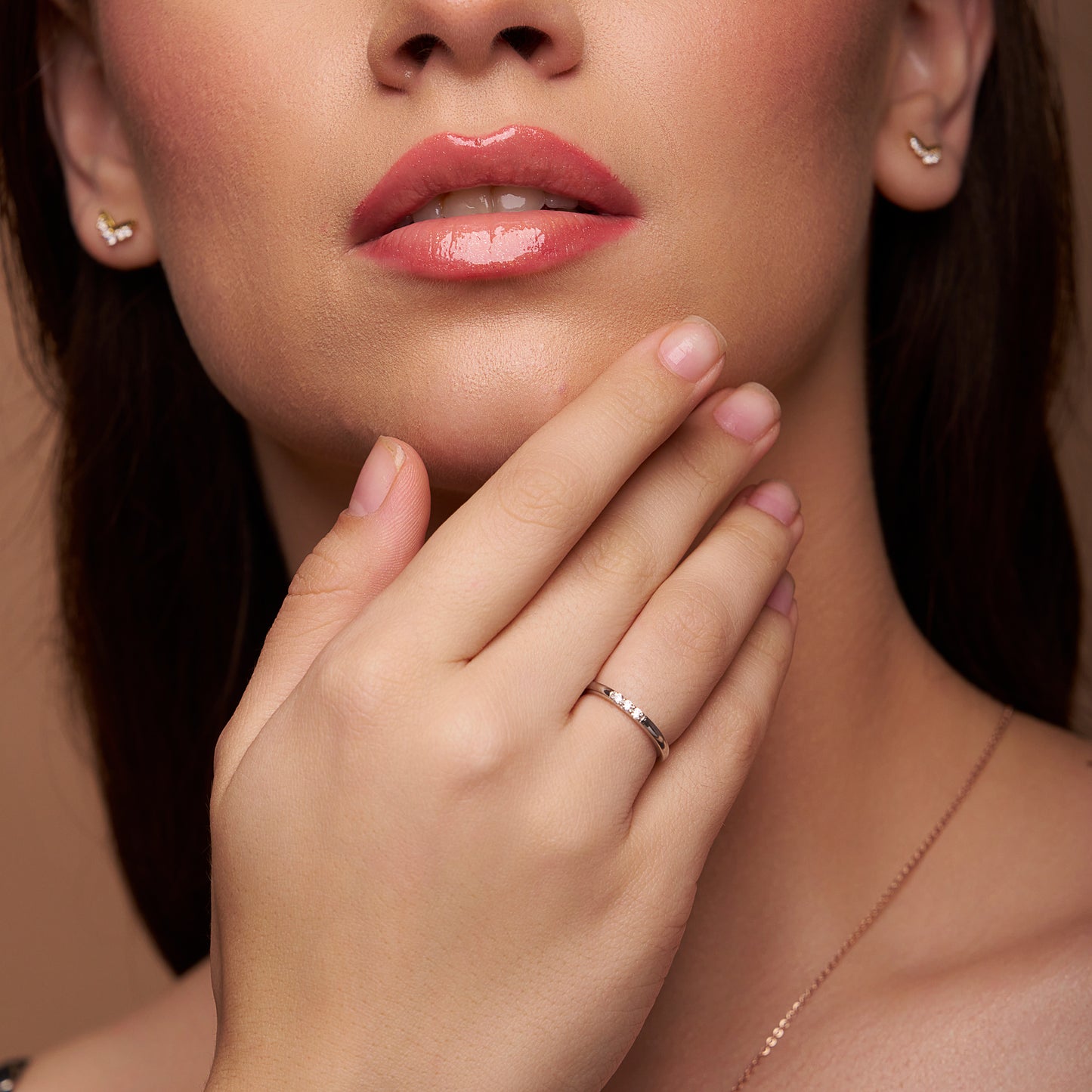 Three Round Diamond Stacking Ring - KYMEE