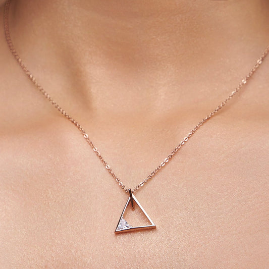 Triangle Diamond Stylish Geometric Pendant - KYMEE