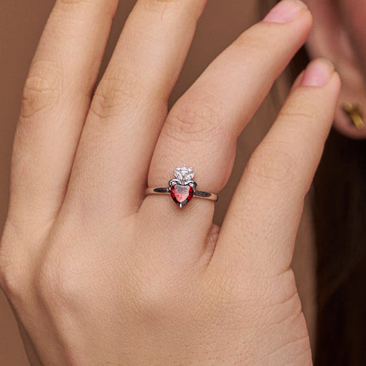 Fashionable Heart Diamond Ring - KYMEE