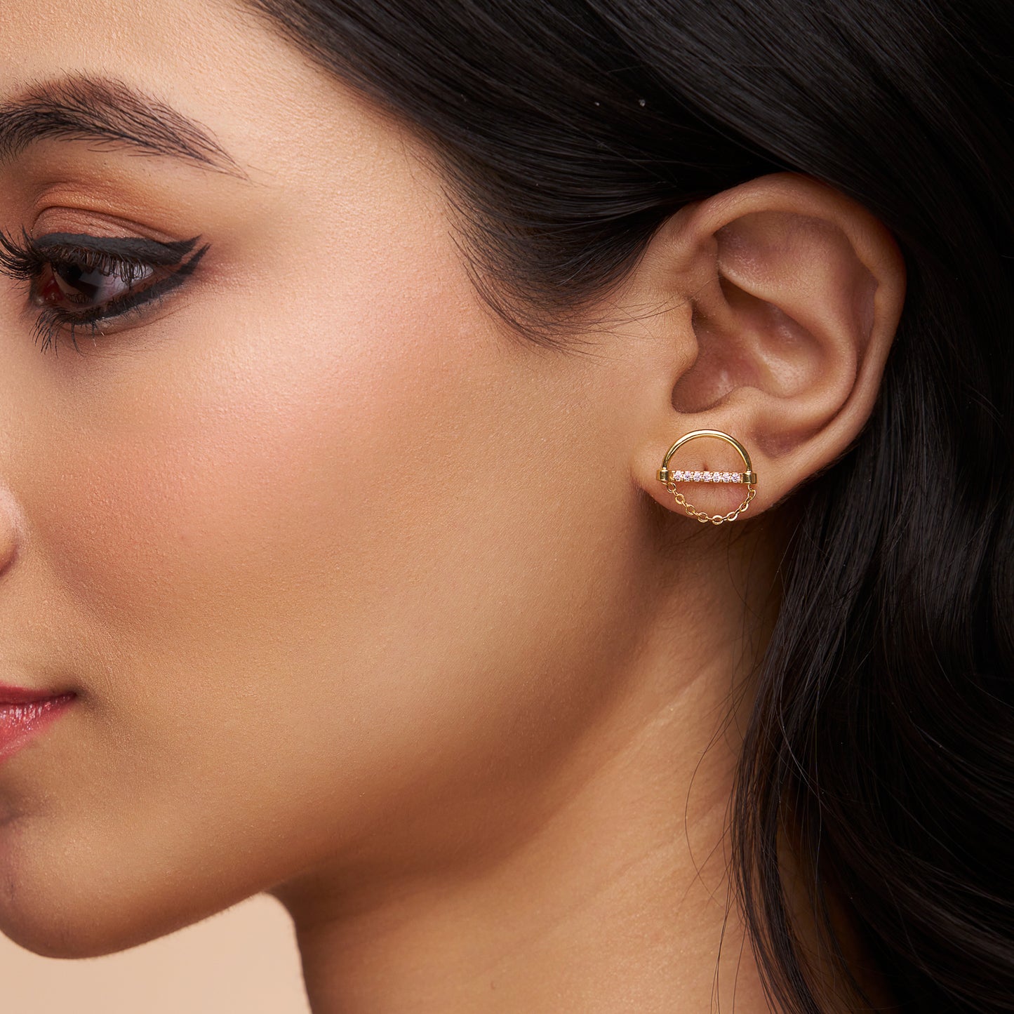 Ethereal Chain Design Earring - KYMEE