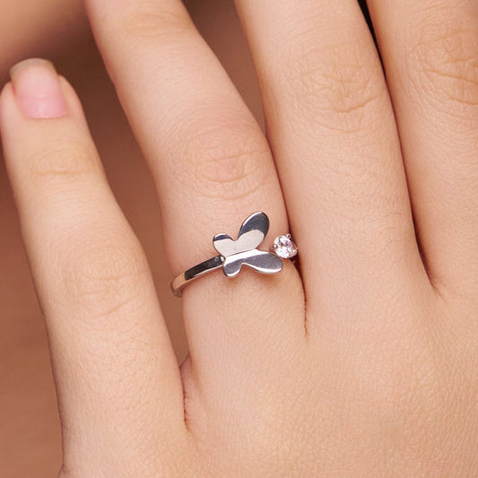 Intricate Butterfly Open Ring - KYMEE