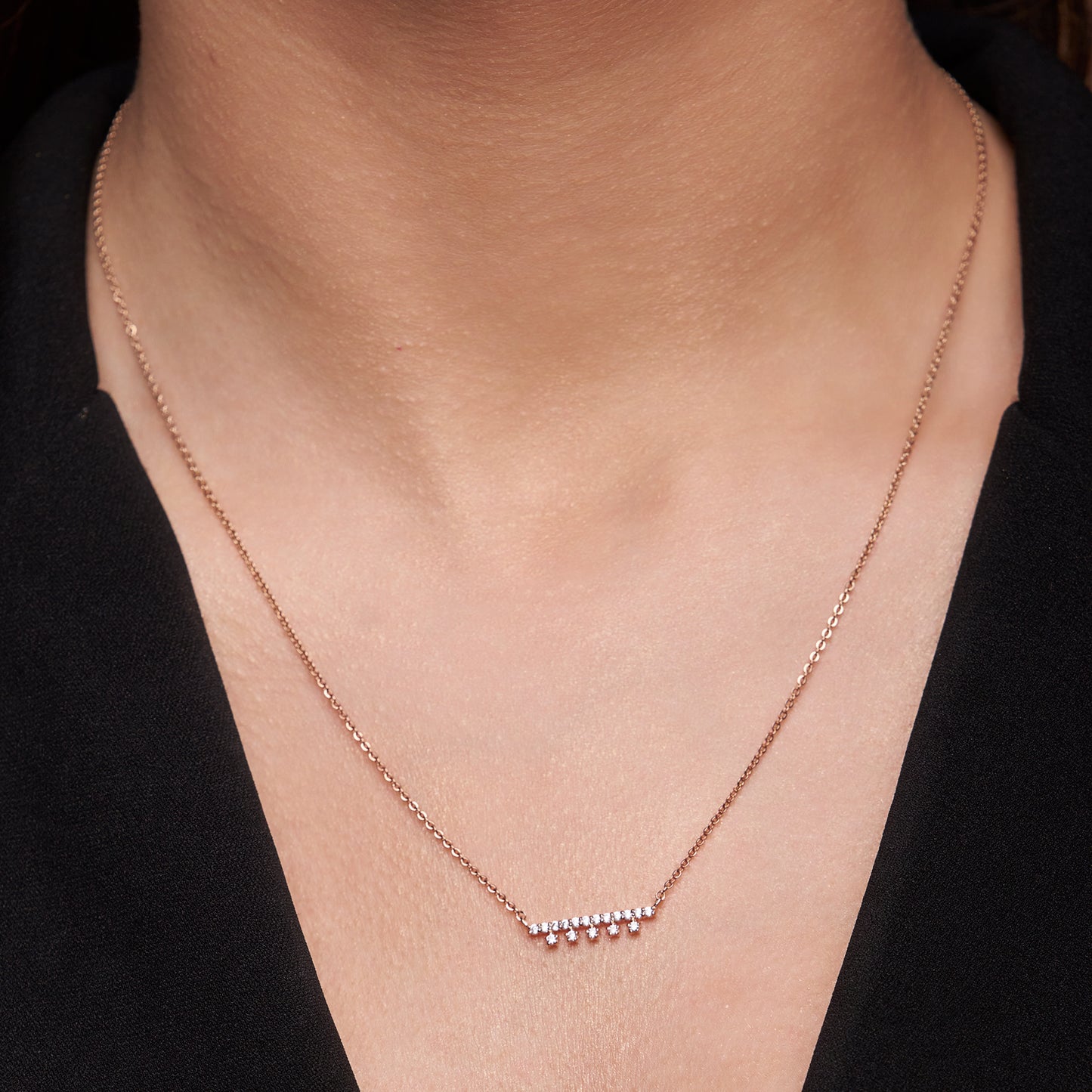 Silver Dangling Spark Necklace