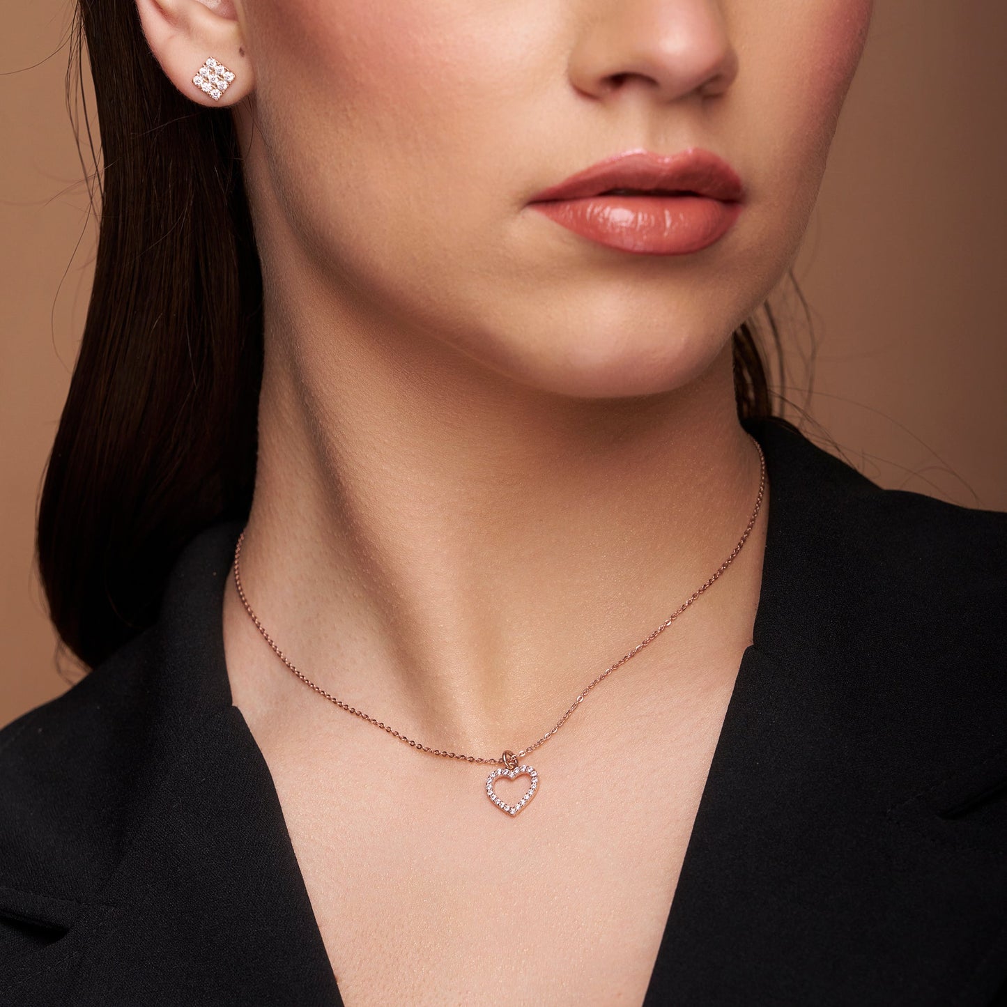 Diamond Setting Heart Pendant - KYMEE