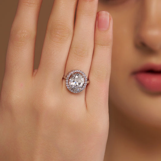 Timeless Halo Sparkle Ring
