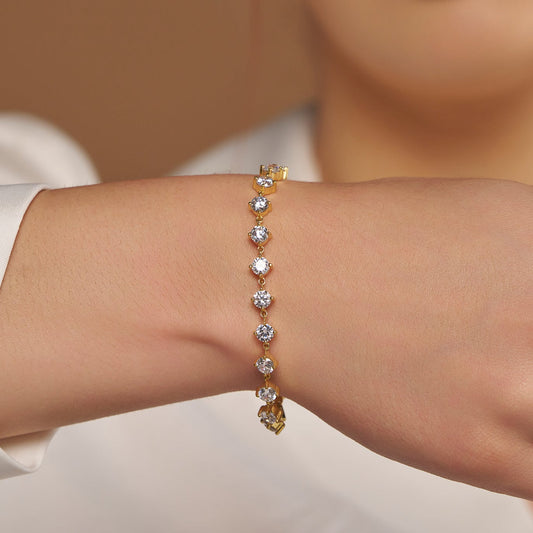 Round Diamond Tennis Bracelet - KYMEE