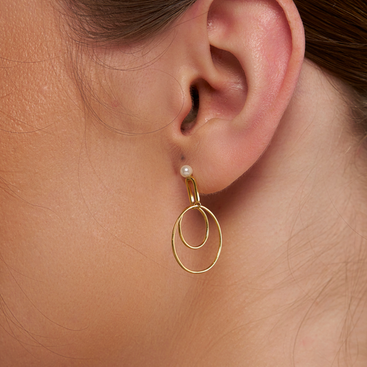 Minimalist Double Hoop Earrings - KYMEE