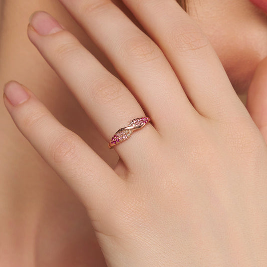 Elegant Twisty Diamond Ring - KYMEE