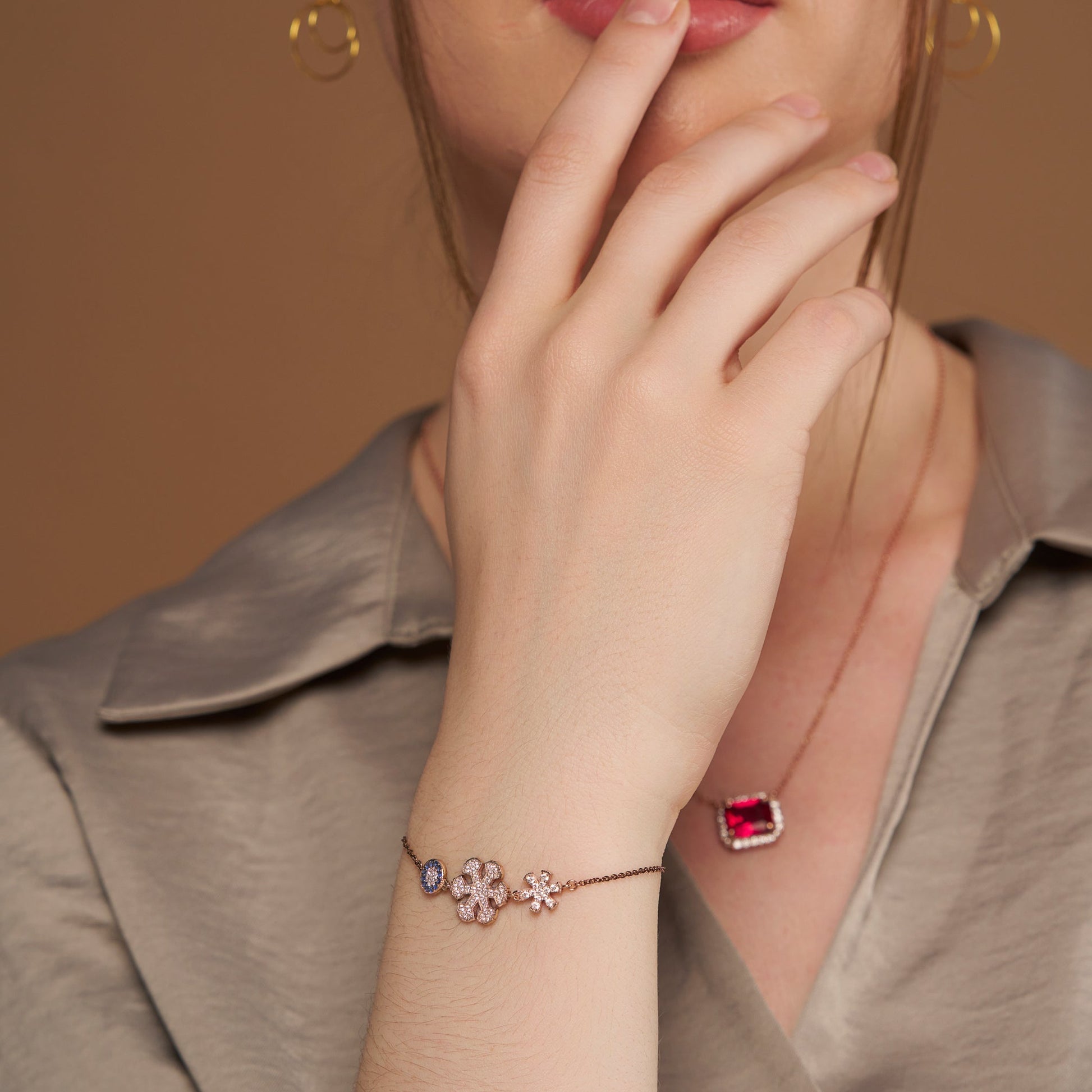 Fancy Diamond Set Bracelet - KYMEE