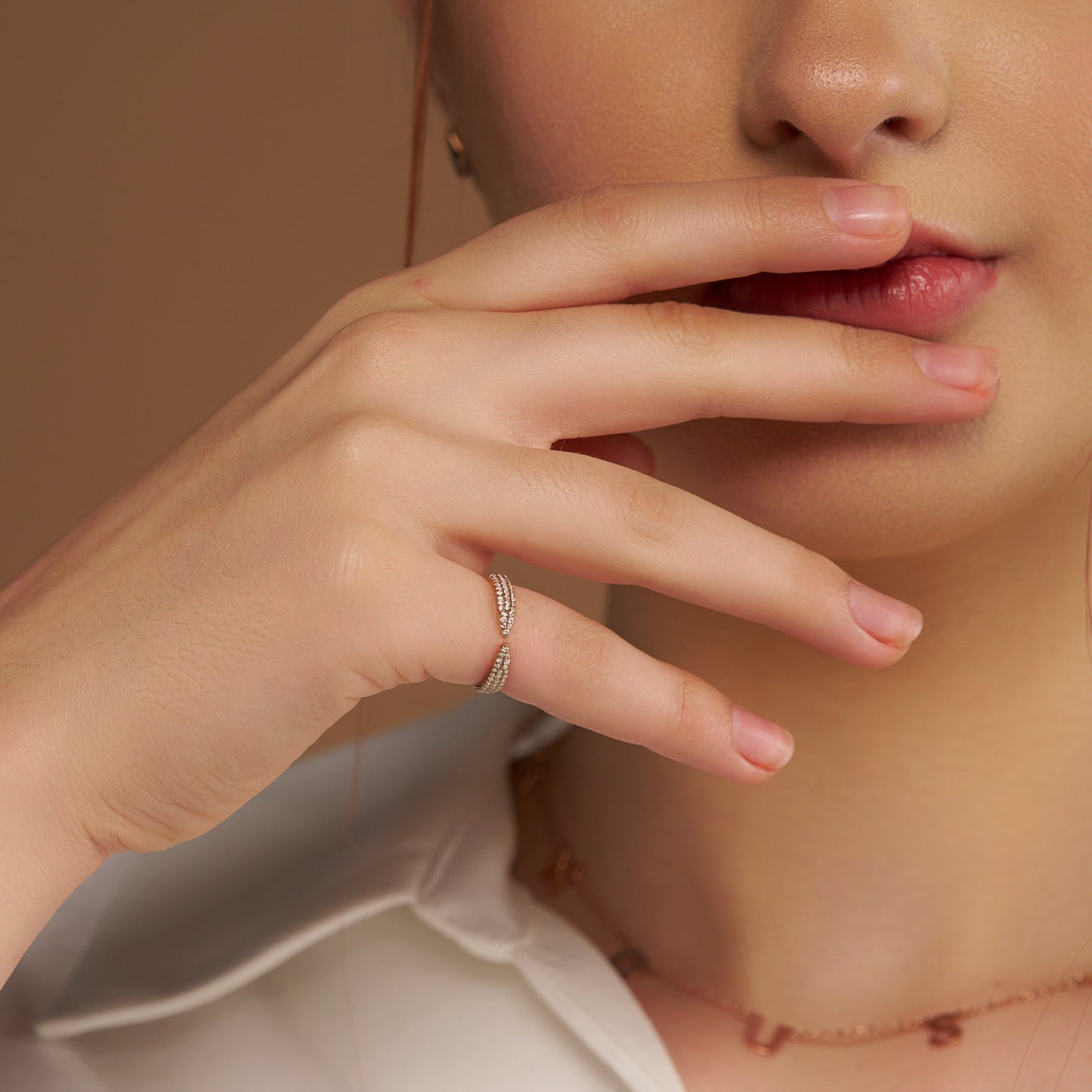 Diamond Open Cuff Band - KYMEE