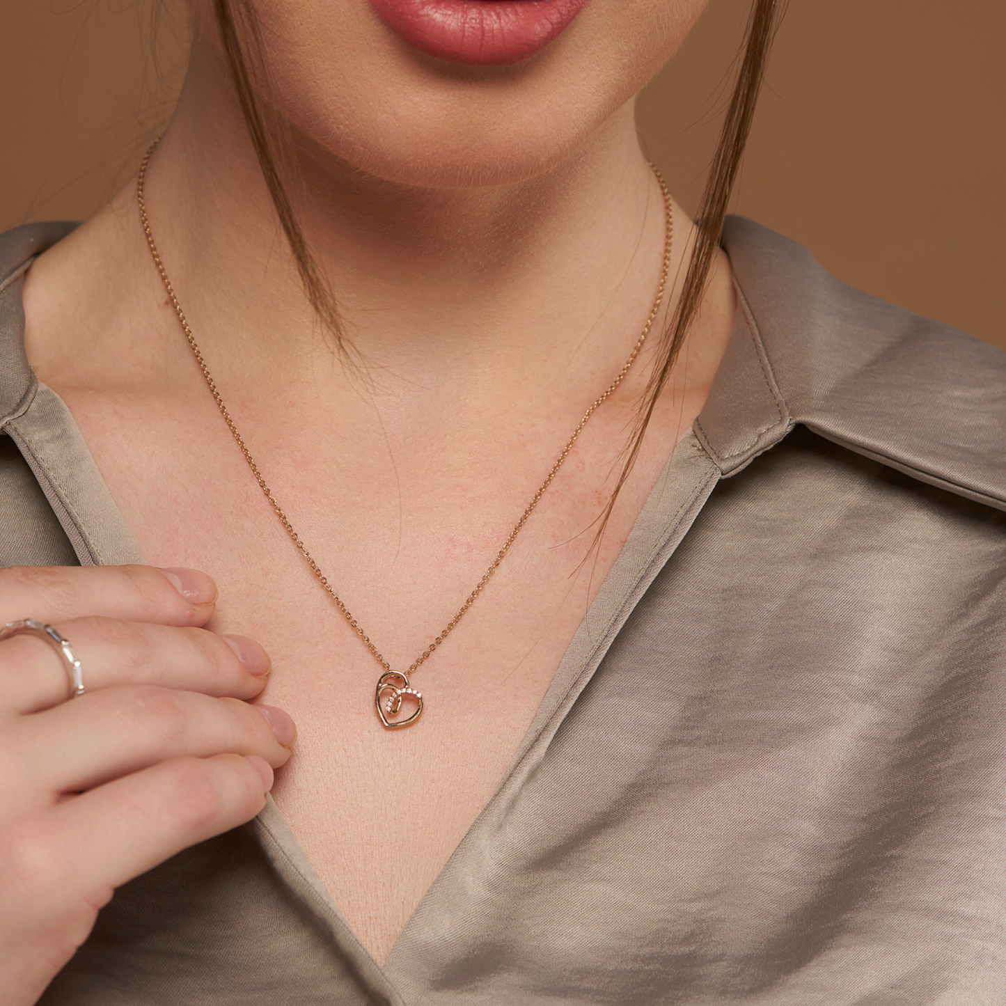 Intertwined Heart Necklace
