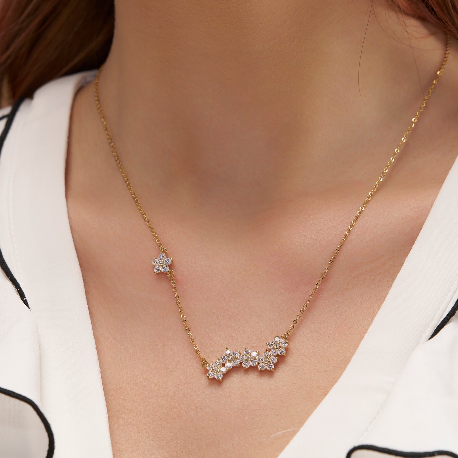 Starry Night Necklace with Crystal Stars - KYMEE