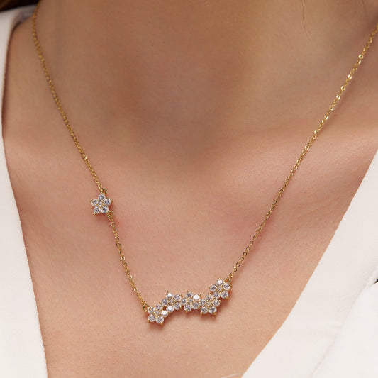 Starry Night Necklace with Crystal Stars - KYMEE