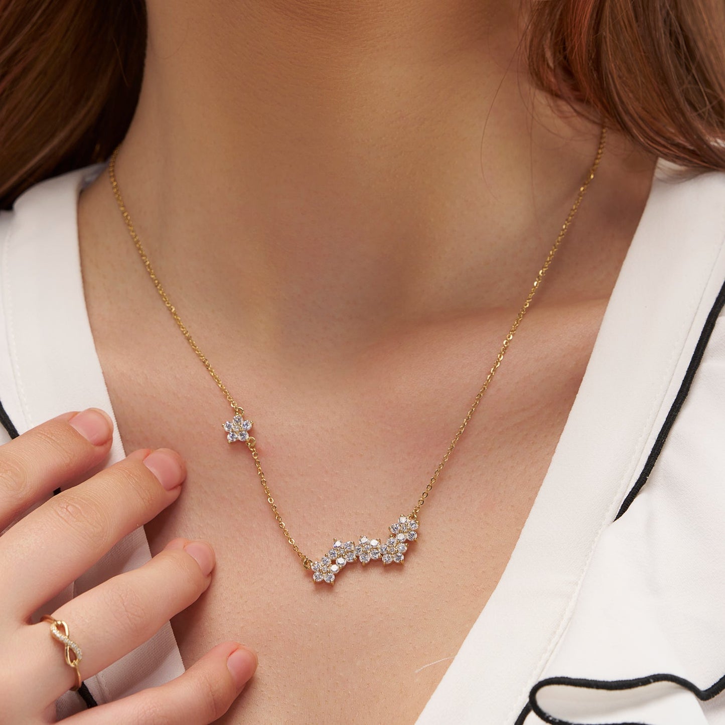 Starry Night Necklace with Crystal Stars - KYMEE