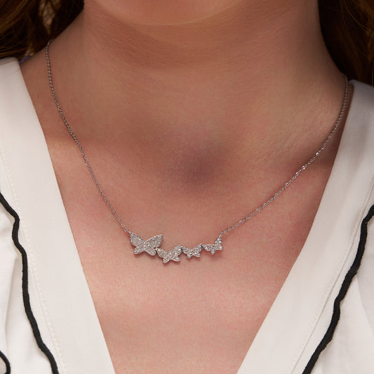 Butterfly Diamond Necklace - KYMEE