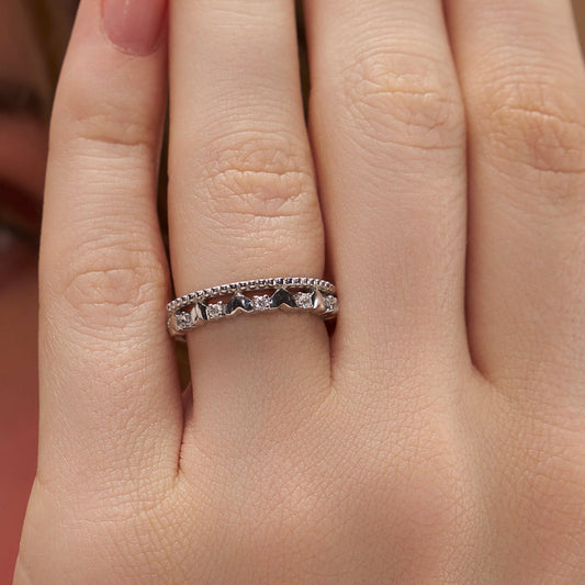 Heart and Round Eternity Band - KYMEE