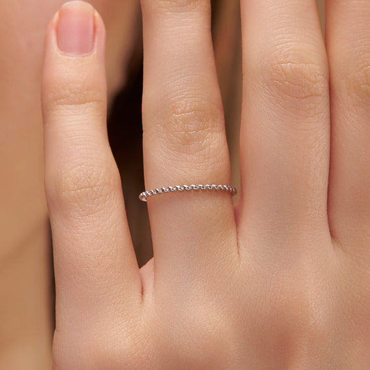 Sterling Silver Twist Stack Ring - KYMEE