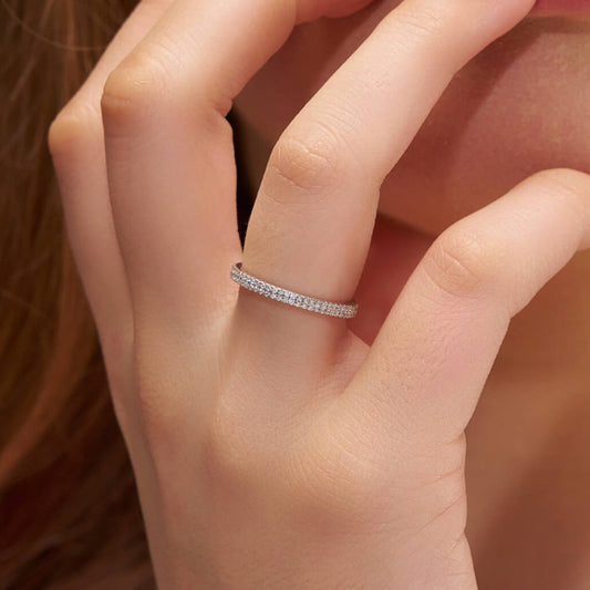 Sparkling Pave Set Eternity Band - KYMEE