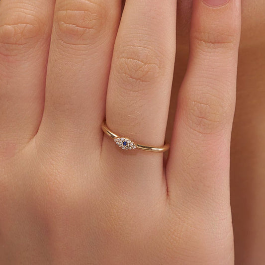 Diamond Eye Stackable Ring - KYMEE