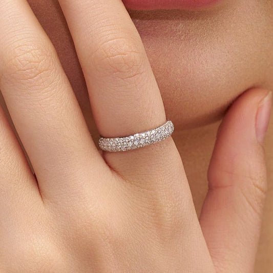 Pave Setting Half-Eternity Band - KYMEE