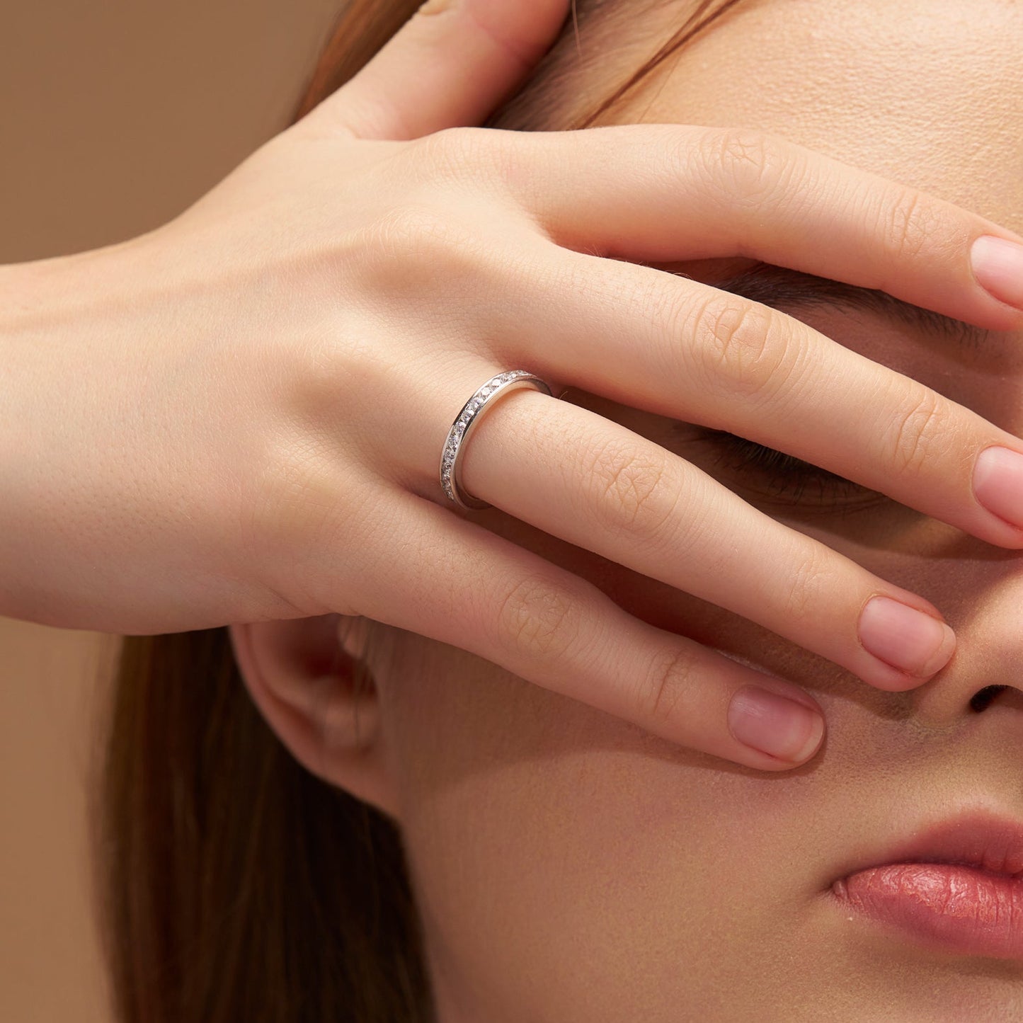 Channel Set Round Diamond Band