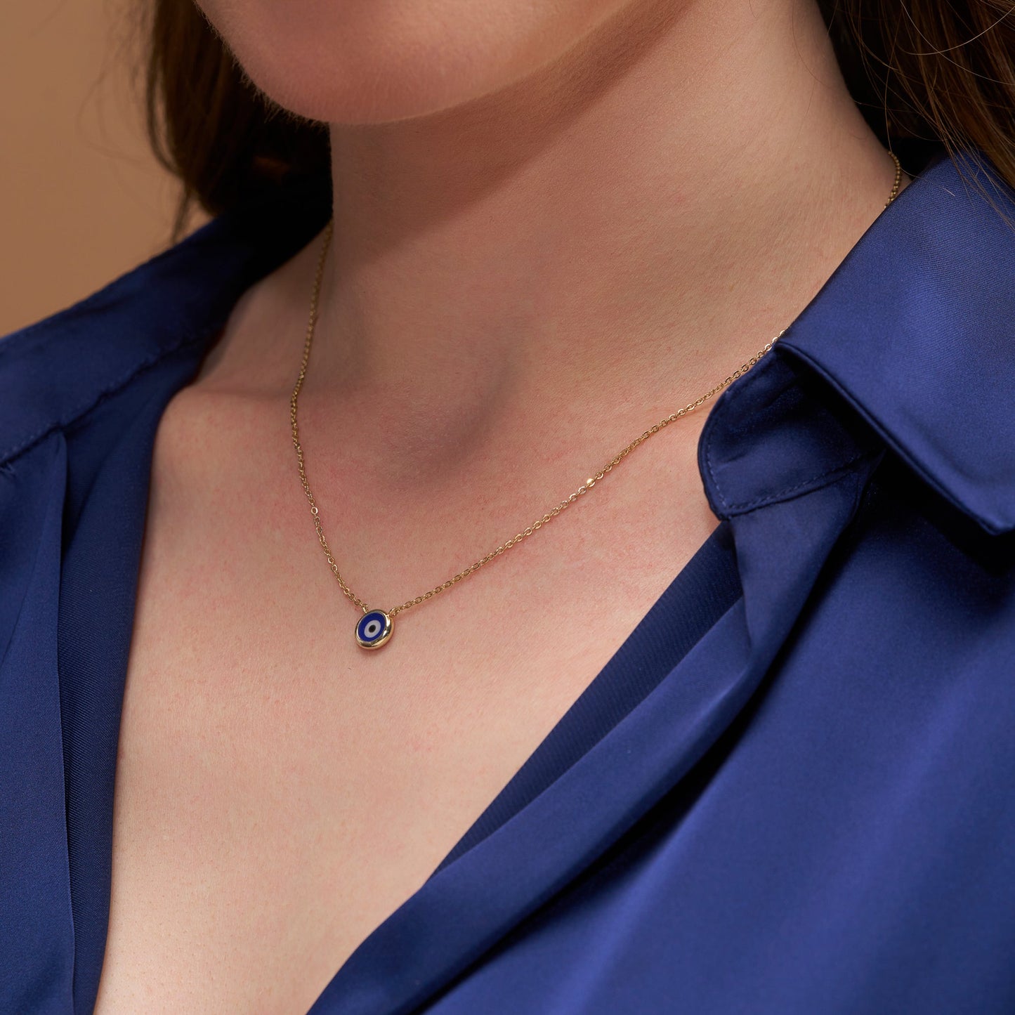 Delicate Evil Eye Pendant - KYMEE