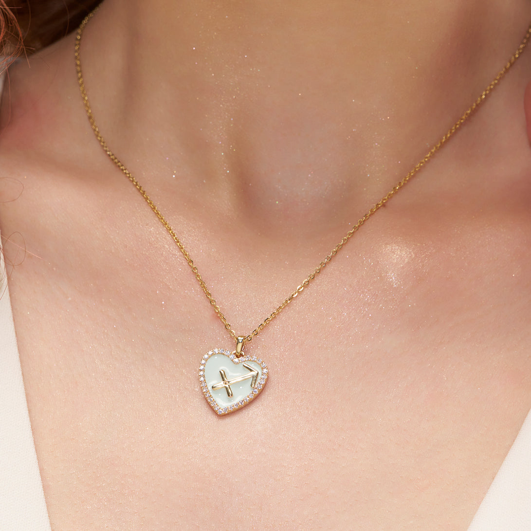 Enamel Zodiac Silver Pendant - KYMEE