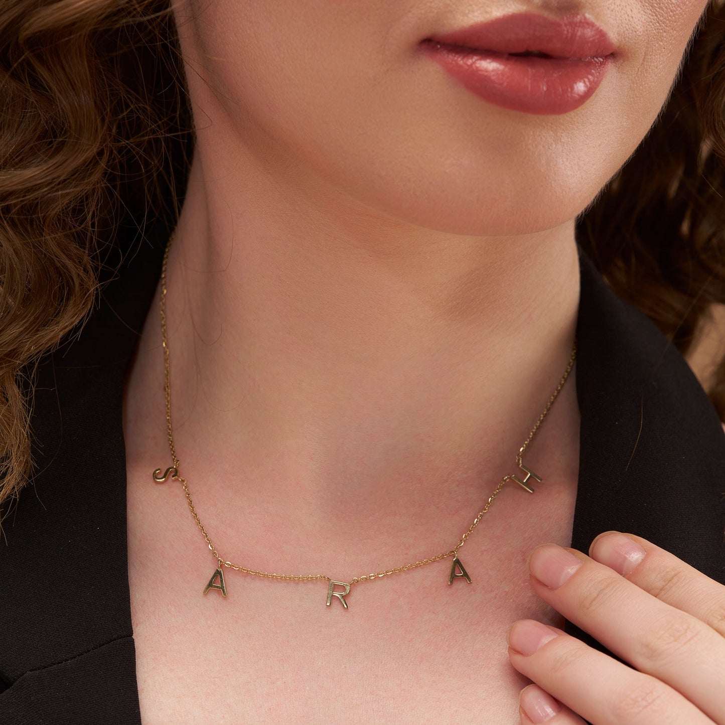 Personalized Floating Letters Necklace