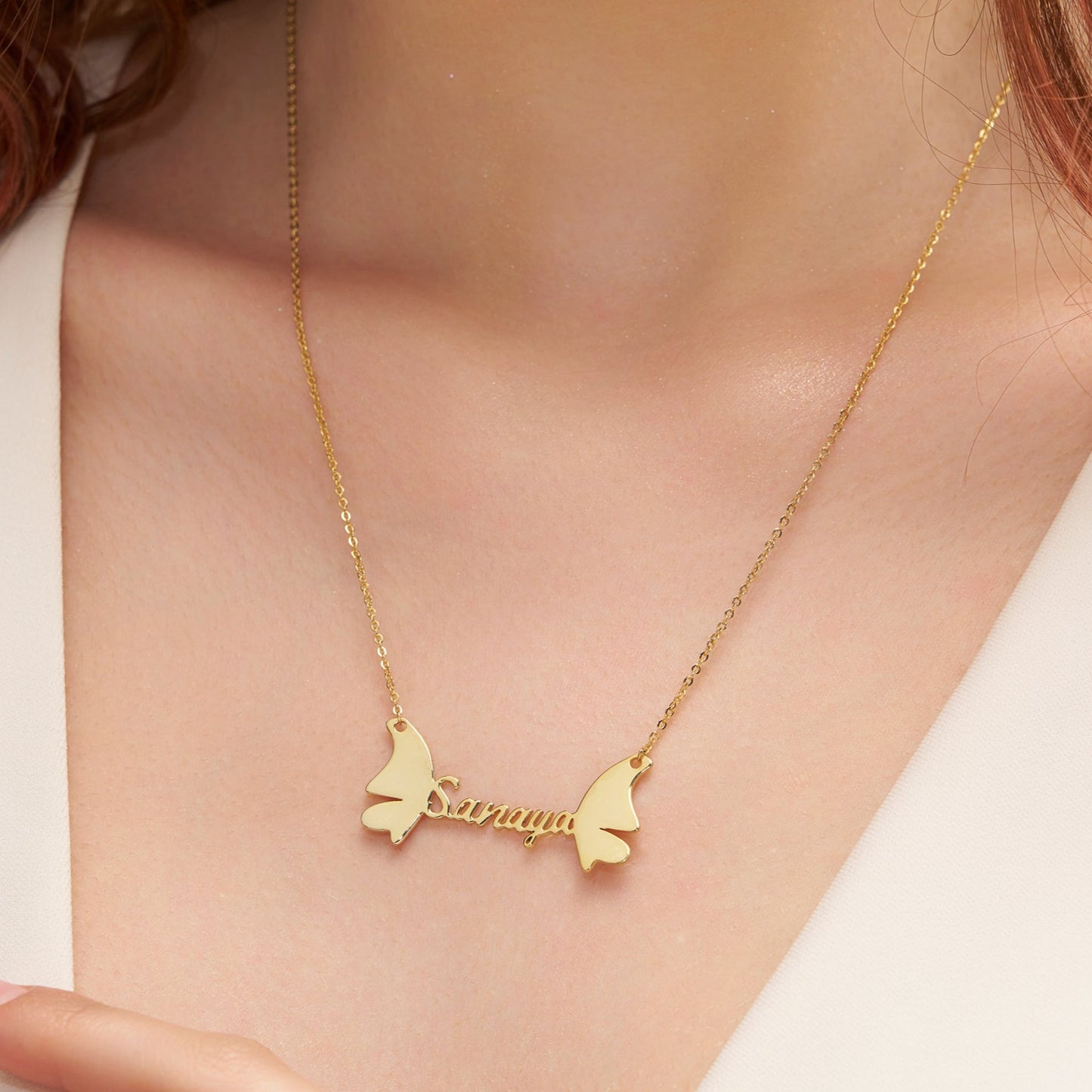Butterfly Custom Name Necklace