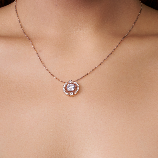 Classic Round Diamond Pendant - KYMEE