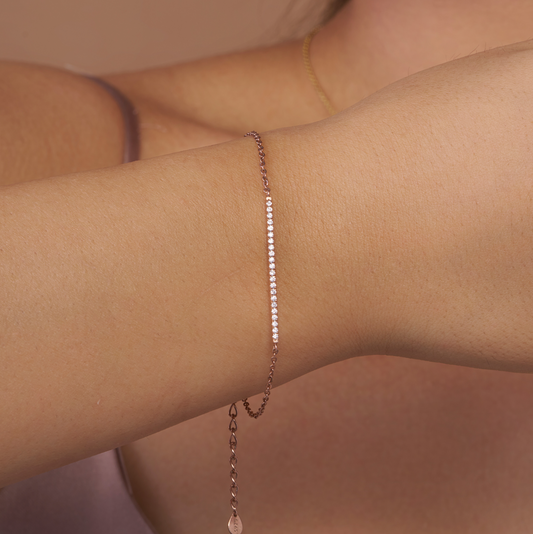 Elegant Diamond Bar Bracelet - KYMEE