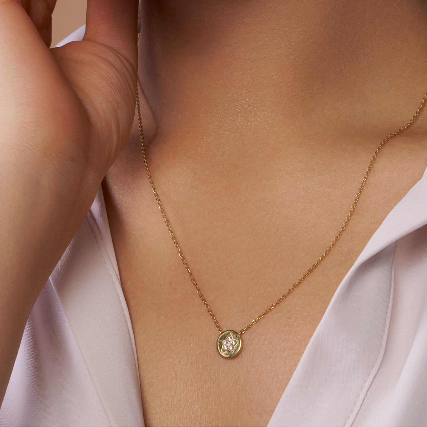 Starry Diamond Charm Necklace - KYMEE