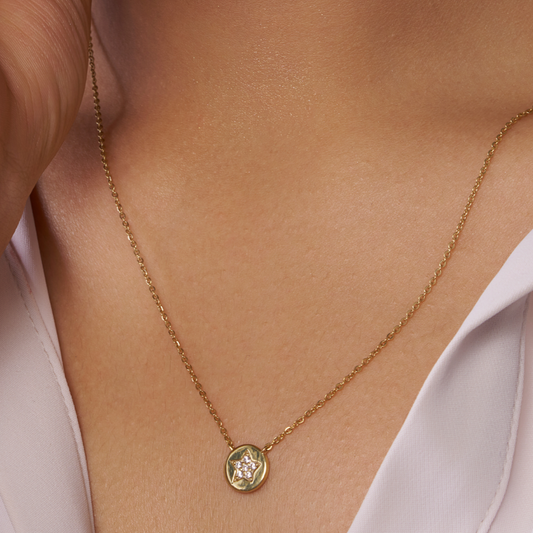 Starry Diamond Charm Necklace - KYMEE